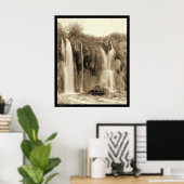 Man at Spearfish Falls Black Hills SD 1889 Poster (Heimbüro)