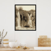 Man at Spearfish Falls Black Hills SD 1889 Poster (Küche)