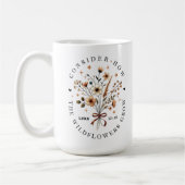 Man bedenke, wie die Lilies Christlich werden Kaffeetasse (Links)