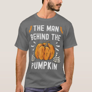Man Behind The Pumpkin Halloween Baby Pregnancy An T-Shirt