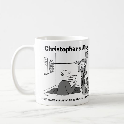 Man betrügt bei Darts Personalize mit eigenem Name Kaffeetasse (Links)