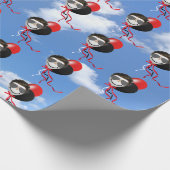 Man Birthday Balloons in Sky Geschenkpapier (Ecke)
