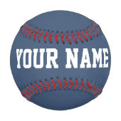 Man Birthday gift idea custom name text navy blue Baseball (Vorderseite)