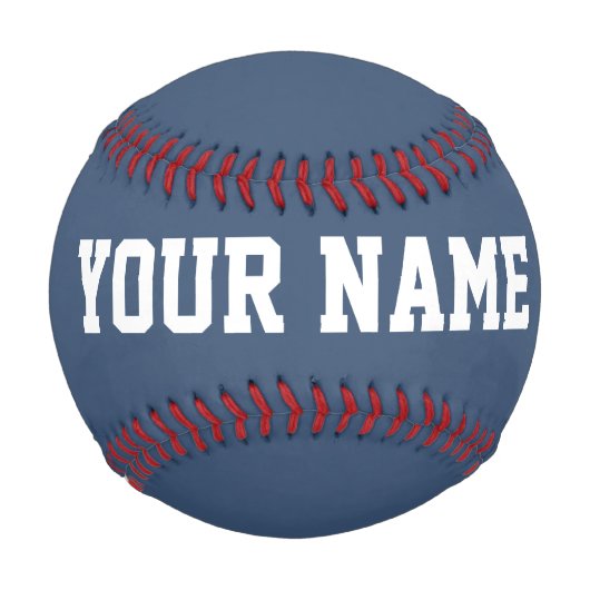Man Birthday gift idea custom name text navy blue Baseball (Vorderseite)