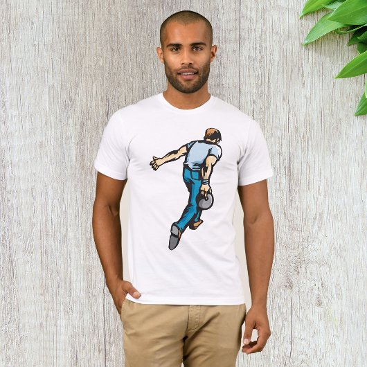 Man Bowling Mens T - Shirt