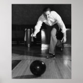 Man Bowling Poster (Vorne)