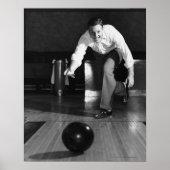 Man Bowling Poster (Vorne)