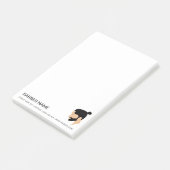 Man bun Men's Hair Style Design Custom Barber Post-it Klebezettel (angewinkelt)