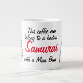 Man Bun Samurai Spaß Tasse (Vorderseite)