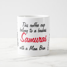 Man Bun Samurai Spaß Tasse
