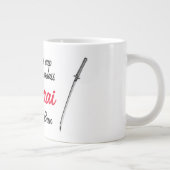 Man Bun Samurai Spaß Tasse (Rechts)