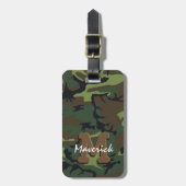 Man Camouflage Monogram Travel Gepäckanhänger (Vorderseite vertikal)