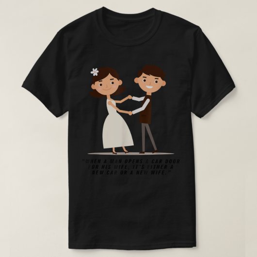 Man Car CoupleBride Squad Wedding Geschenk T-Shirt (Design vorne)
