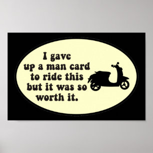 Man-Card-Scooter-Poster Poster