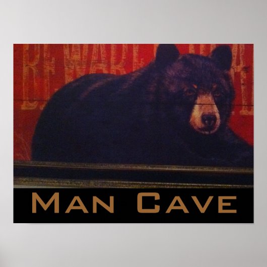 Man Cave Black Bar Poster (Vorne)