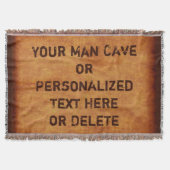 Man Cave Blanket PERSONALISIERT mit Ihrem Text Decke (Vorderseite)