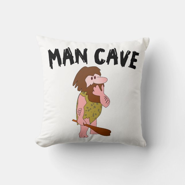 MAN CAVE CAVEMAN PILLOW KISSEN (Vorderseite)