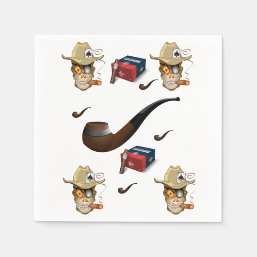 Man Cave Cigar Lighter Napkin Serviette (Vorderseite)