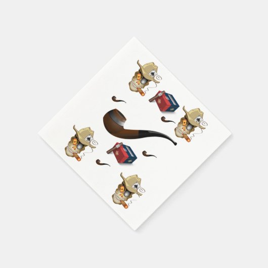 Man Cave Cigar Lighter Napkin Serviette (Ecke)