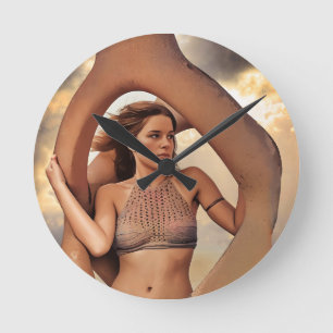 Man Cave Clock Runde Wanduhr