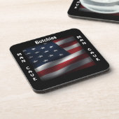 Man Cave CUSTOMIZE American Flag Untersetzer (Linke Seite)