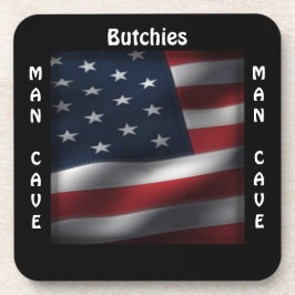 Man Cave CUSTOMIZE American Flag Untersetzer