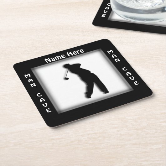 Man Cave CUSTOMIZE Golf Untersetzer (angewinkelt)