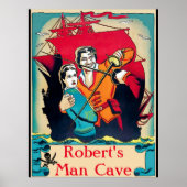 Man Cave Edit Name Sign Poster (Vorne)