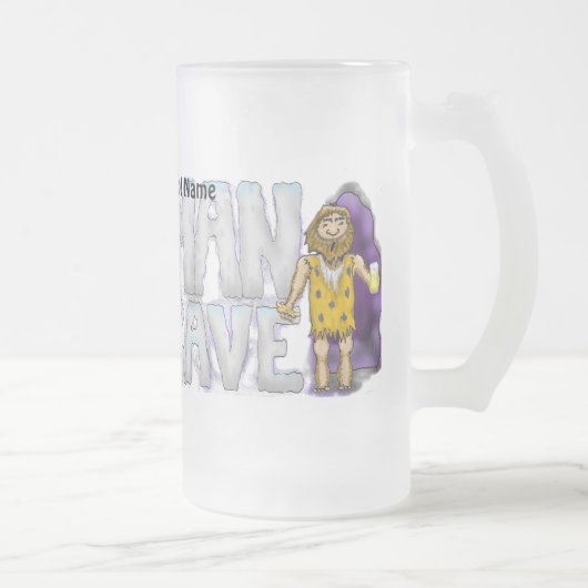 Man Cave Frosty Tasse (benutzerdefinierbar) (Rechts)