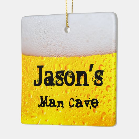 Man Cave Frothy Beer Funny Drink Keramikornament (Links)
