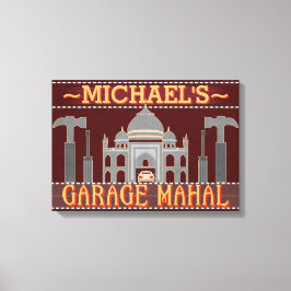 Man Cave Funny Garage Mahal Tools | Individuelle N Leinwanddruck