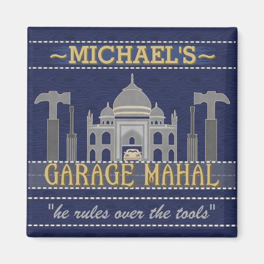Man Cave Funny Garage Mahal Tools | INDIVIDUELLE N Magnet (Vorne)