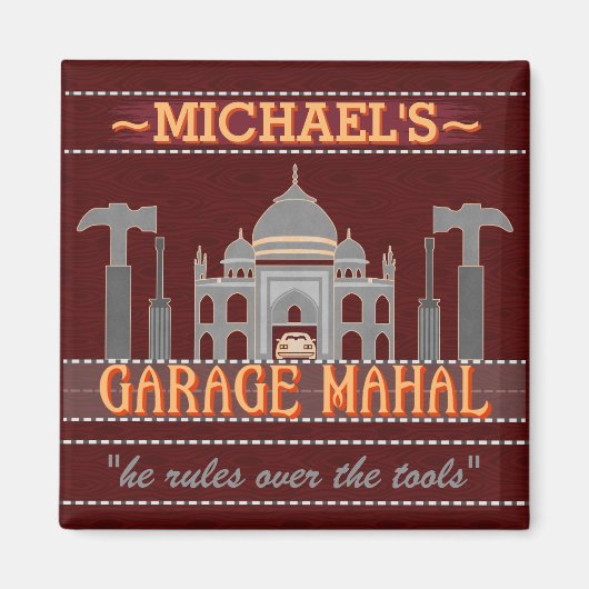 Man Cave Funny Garage Mahal Tools | Individuelle N Magnet (Vorne)