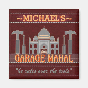 Man Cave Funny Garage Mahal Tools  Individuelle Na Magnet