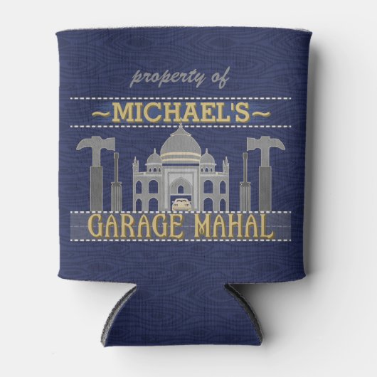 Man Cave Garage Mahal Funny für Männer | PERSONALI Dosenkühler (Vorderseite)