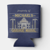 Man Cave Garage Mahal Funny für Männer | PERSONALI Dosenkühler (Rückseite)