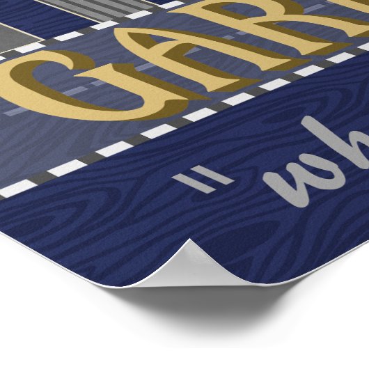 Man Cave Garage Mahal Funny Typ Spaß | Benutzerdef Poster (Ecke)