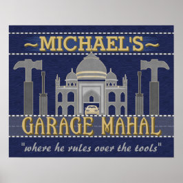 Man Cave Garage Mahal Funny Typ Spaß | Benutzerdef Poster