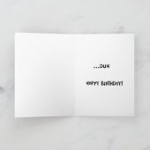 "Man Cave" Geburtstag Karte (Innenseite)