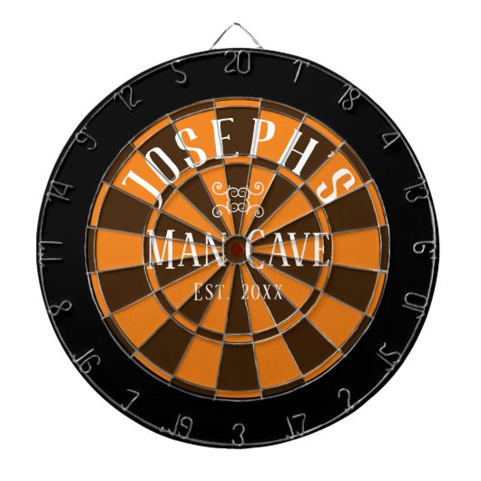 Man Cave Individuelle Name Dart Board Dartscheibe (vorne)