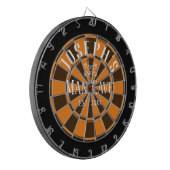 Man Cave Individuelle Name Dart Board Dartscheibe (Vorderseite Links)