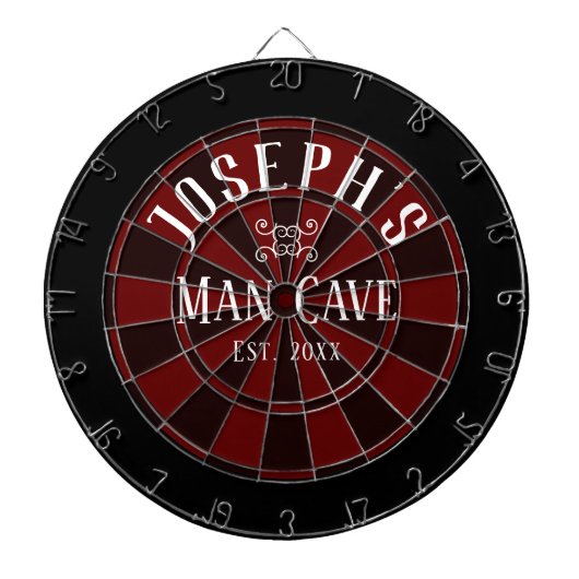 Man Cave Individuelle Name Dartscheibe (vorne)