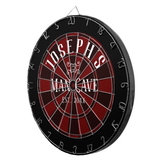 Man Cave Individuelle Name Dartscheibe (Vorderseite rechts)