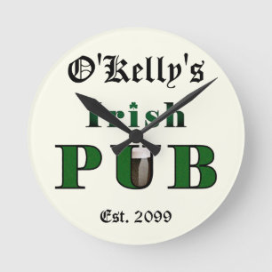 Man Cave Irish Pub Bar Tavern Wall Clock Runde Wanduhr