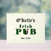 Man Cave Irish Pub Bar Taverne Akryllische Zeichen Acrylschild (Neutral)