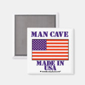 Man Cave Made in USA Magnet (Vorderseite/Rückseite)