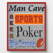 Man Cave Plaque Fotoplatte (Vorderseite)