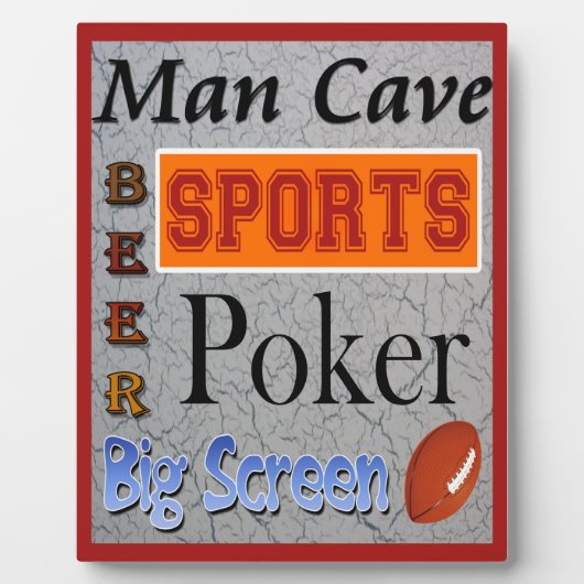 Man Cave Plaque Fotoplatte (Vorderseite)