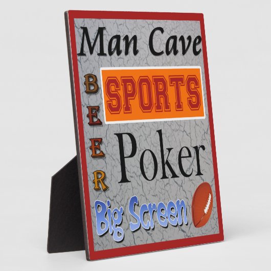 Man Cave Plaque Fotoplatte (Seite)