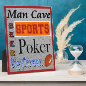 Man Cave Plaque Fotoplatte (Seite)